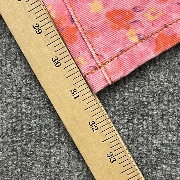 BDG Urban Outfitters Jeans Womens 29 Pink Rose High Rise Flare Floral Pants NWT - Picture 11 of 11